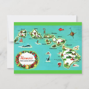 La carte postale des îles hawaïennes