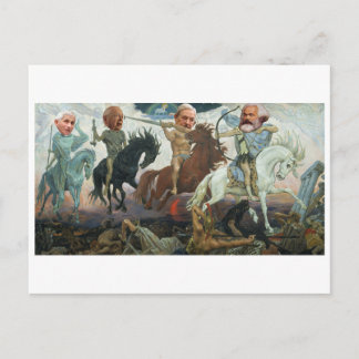 La carte postale des Quatre Cavaliers de l'Apocaly
