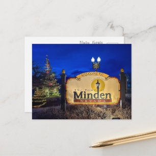 La carte postale du panneau de bienvenue de Minden