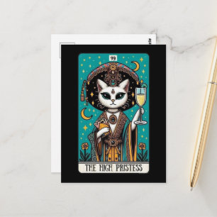 La carte postale du tarot de la grande prêtresse c