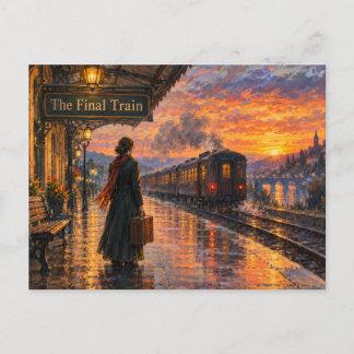 La carte postale du train final de la gare au couc
