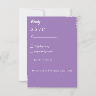La carte RSVP Royal Améthyste