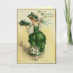 La carte Shamrock verte St. Patrick's Day Card