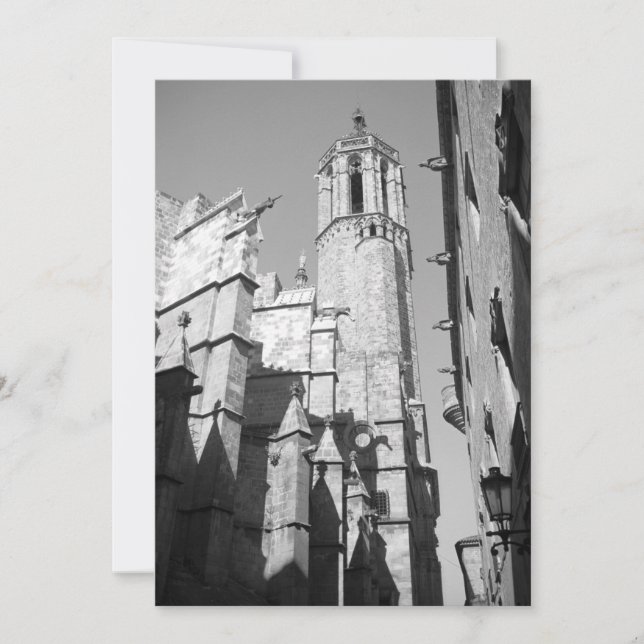 La Catedral Gargoyle Invitation (Barcelona, Spanie Einladung (Vorderseite)