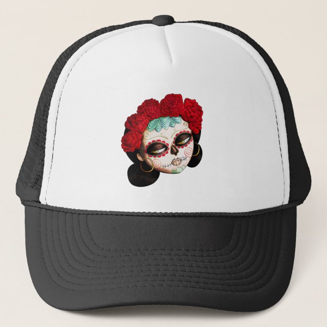 La Catrina - Dia de Los Muertos Girl Truckerkappe (Vorderseite)