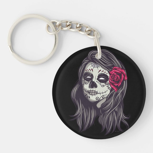La Catrina - Dia De Los Muertos Schlüsselanhänger (Vorderseite)