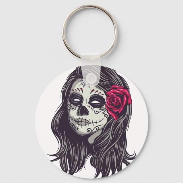 La Catrina - Dia De Los Muertos Schlüsselanhänger (Vorderseite)