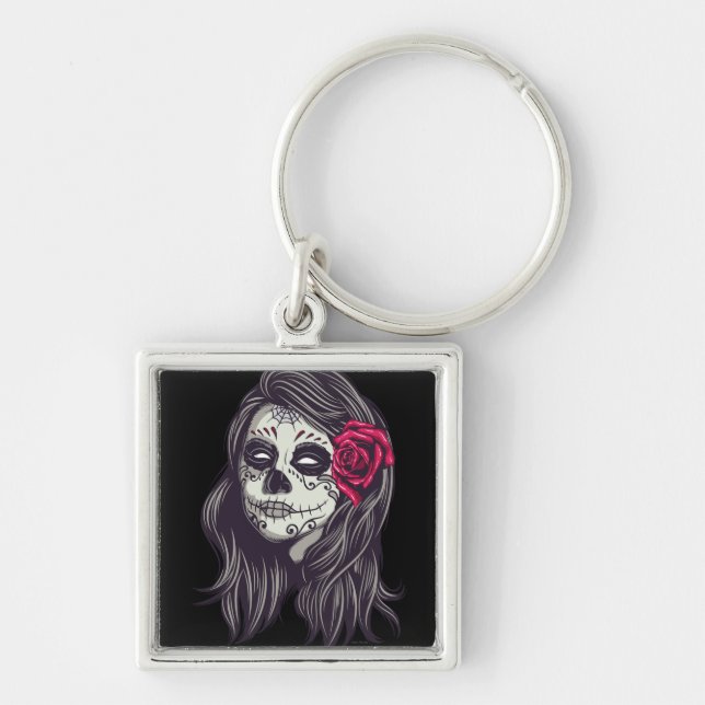 La Catrina - Dia De Los Muertos Schlüsselanhänger (Vorne)