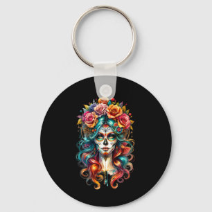 La Catrina Frauen Dia De Los Muertos Latina Cinco Schlüsselanhänger