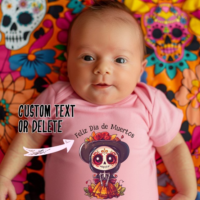 La Catrina T - Shirt (La Catrina with custom text, baby bodysuit)