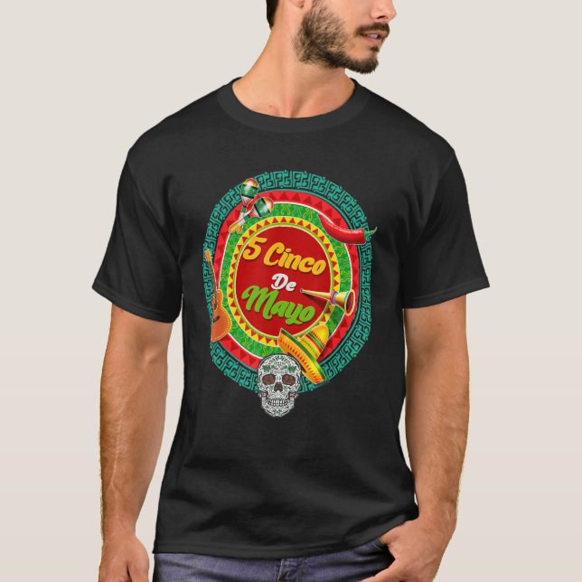 La Catrina Von der Cinco de Mayo T-Shirt (Vorderseite)