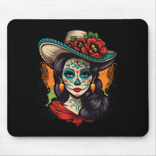 La Catrina Women Dia De Los Muertos Latina Mousepad