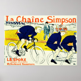 La Chaine Simpson Cycles Lautrec Annonce Poster vi