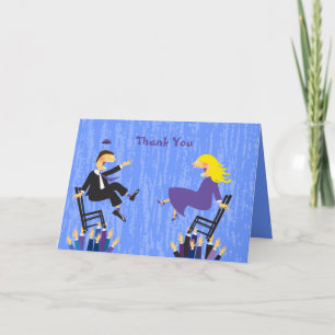 La Chaise Hora Danse pliée Carte de remerciements