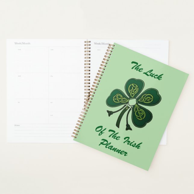 La chance du Shamrock Vert irlandais 2025 (Devant avec enveloppe)