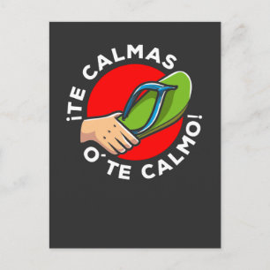 La chancla Funny Spanisches Zitat Lateinischer Spa Postkarte