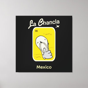 la Chancla yellow  55 Leinwanddruck