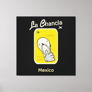 la Chancla yellow  55 Leinwanddruck