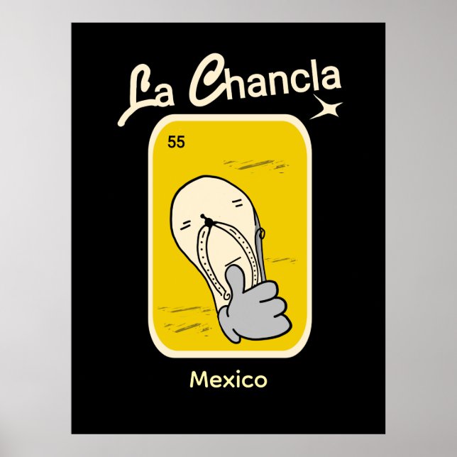 la Chancla yellow  Poster (Vorne)