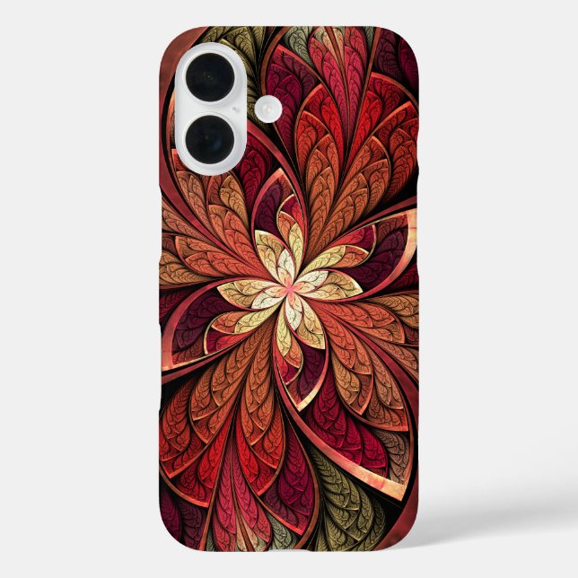 La Chanteuse Rouge Red Abstrakt Pattern iPhone 16 Hülle (Rückseite)