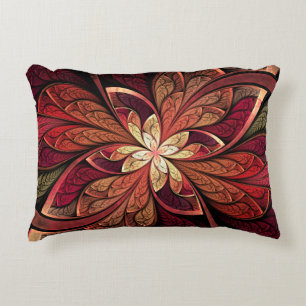 La Chanteuse Rouge-rotes abstraktes Muster Zierkissen