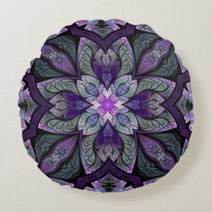 La Chanteuse Violett rundes Wurfs-Kissen Kissen