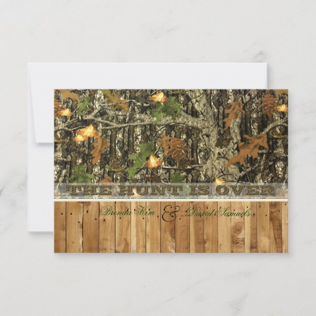 La chasse est au-dessus des invitations de mariage (Devant)