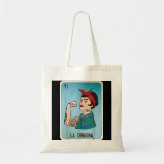 La Chingona Mexiko Slang Chicano Bingo Karten Tragetasche