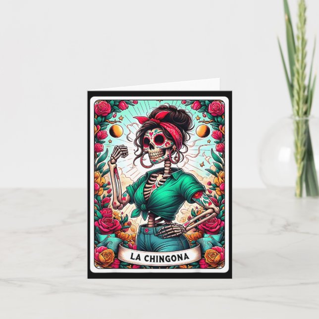 La Chingona Tarotkarte Tag Der Toten Dia De Los  Karte (Vorderseite)