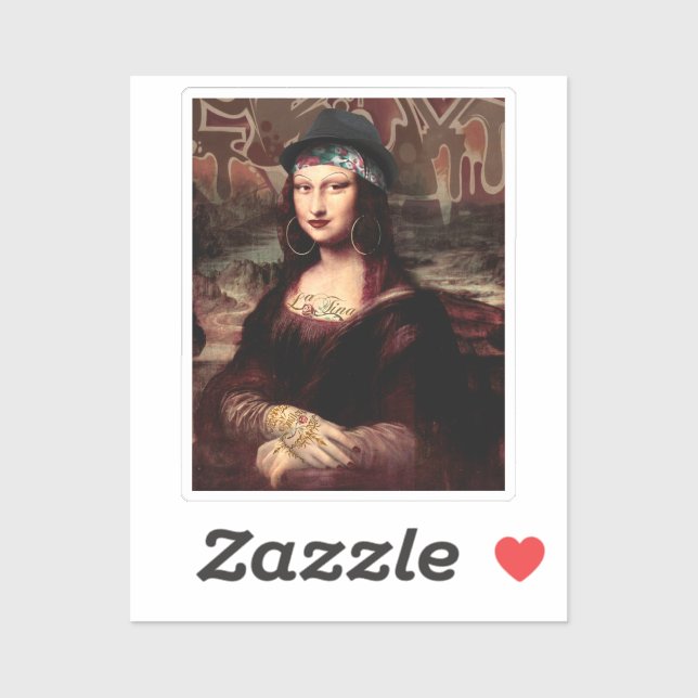La Chola Mona Lisa Mexikanisch Aufkleber (Blatt)