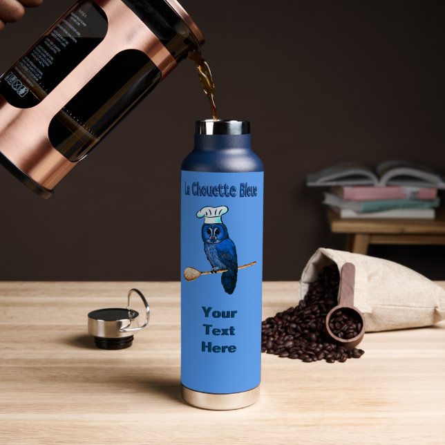 La Chouette Bleue Café Trinkflasche (Kaffee (gedreht))