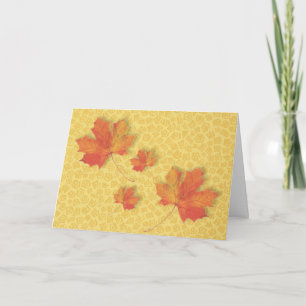 La chute laisse la carte de thanksgiving