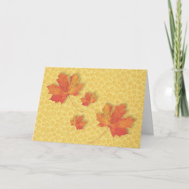 La chute laisse la carte de thanksgiving (Devant)