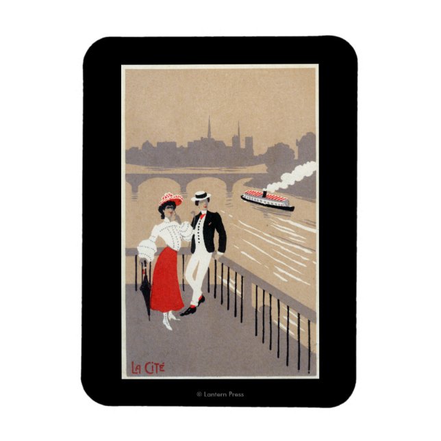 La Cite Art Deco Szene Magnet (Vertikal)
