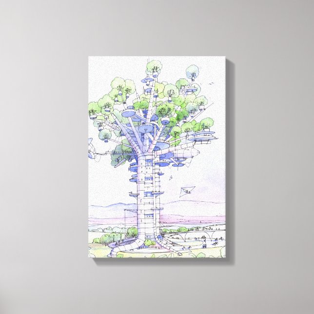 La citta' albero leinwanddruck (Vorderseite)