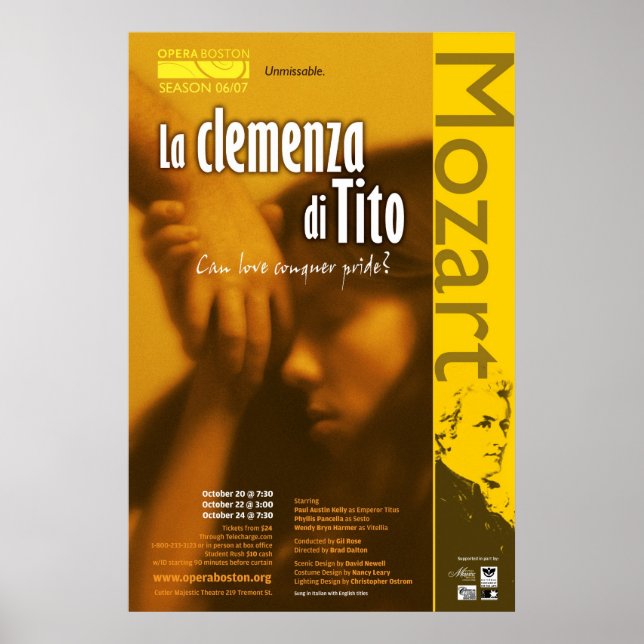 La Clemenza di Tito Poster (Vorne)