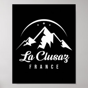 La Clusaz Frankreich Skigebiet Snowboarden So Poster