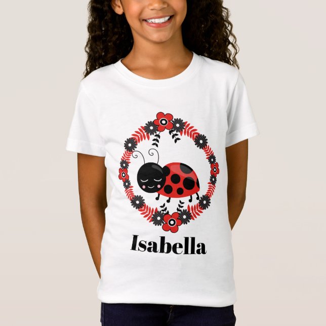 La coccinelle mignonne ajoutent le T-shirt nommé (Devant)