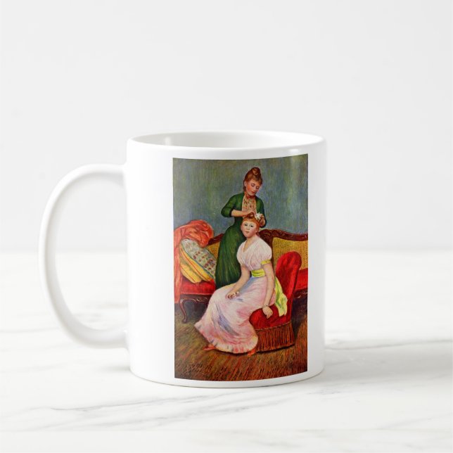 La Coiffure durch Pierre Renoir Kaffeetasse (Links)