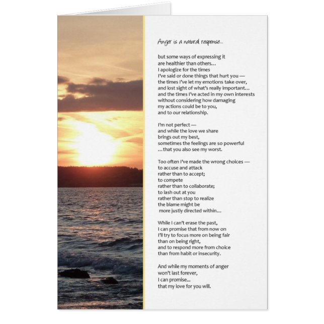 La colère est une réponse naturelle... Relations (Devant)