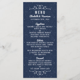 La collection de Mariages de nuit étoilée - Menu