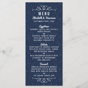 La collection de Mariages de nuit étoilée - Menu