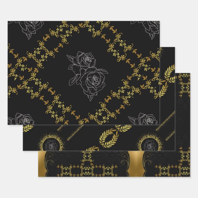 La Collection Feuille d'or - Papier d'enveloppemen (Lot)