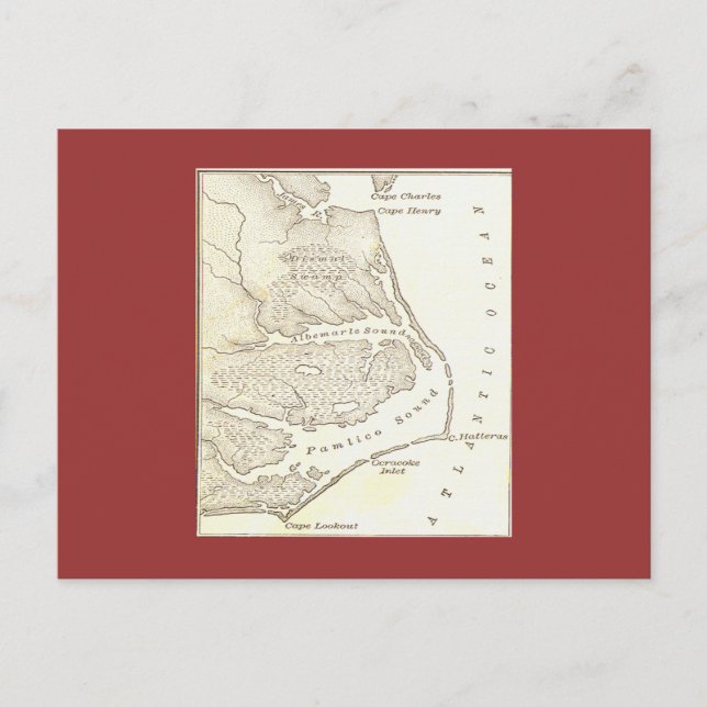 La colonie perdue de la carte postale Roanoak (Devant)