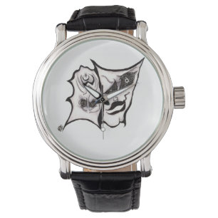 La comédie de la montre-bracelet d'art de tragéd
