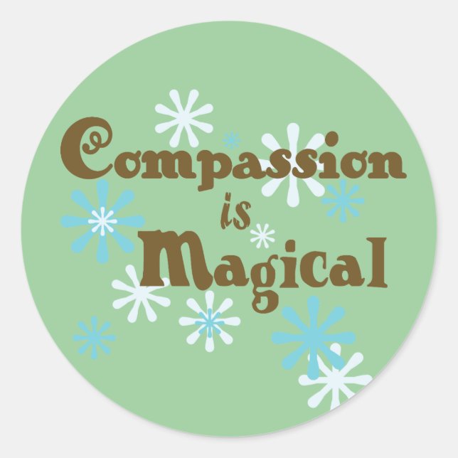 La compassion est des autocollants magiques (Devant)