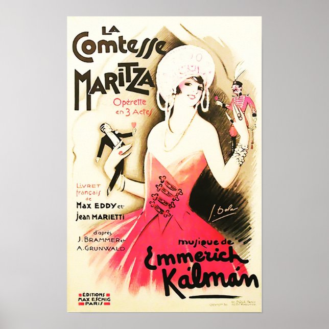 La Comtesse Maritza Vintage Poster (Vorne)