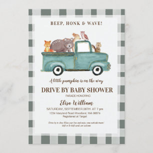 La conduite de Woodland par Baby shower Invitation