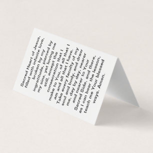 La consécration à la carte de prière du Sacré-Coeu