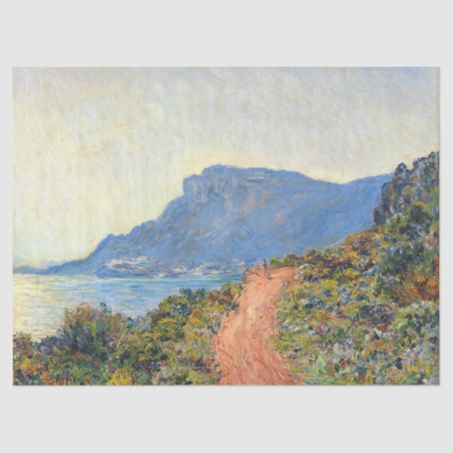 La Corniche bei Monaco von Claude Monet Seidenpapier (Vorderseite)
